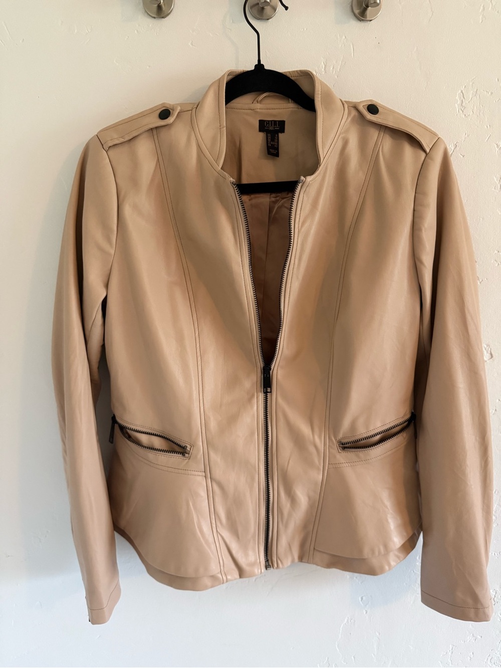 G.I.L.I Faux leather Motto Jacket sz 8